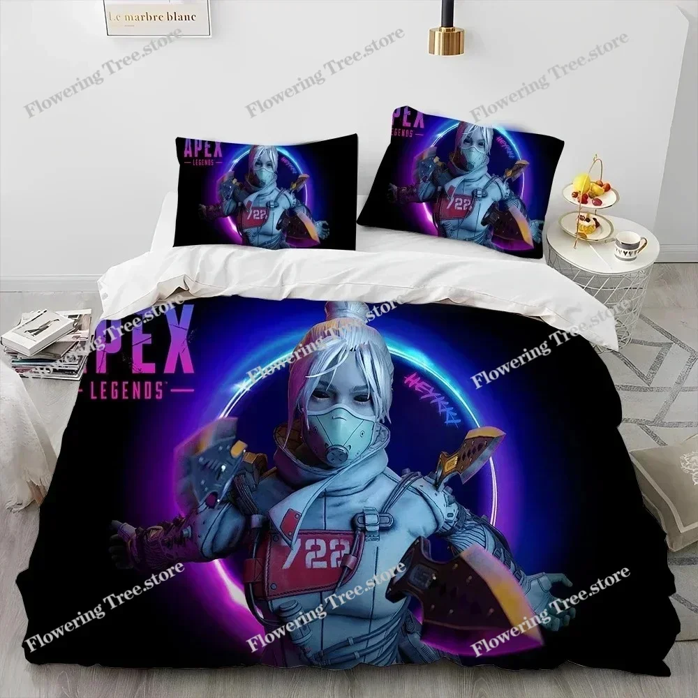 3D Print A-Apex Legends Bedding Set Duvet Cover Bed Set Quilt Cover Pillowcase Comforter king Queen Size Boys Adult Bedding Set0