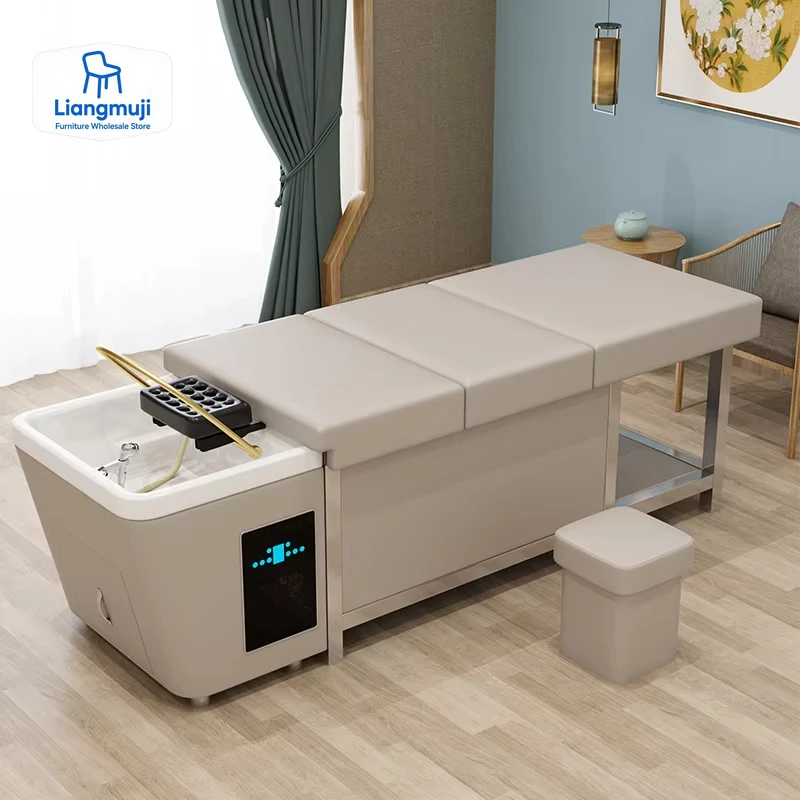 

Salon Chairs Hair Stylist Japanese Water Jet Spa Commercial Professional Makeup Chair Circulation Basin Cama Shampoo Styling Bed