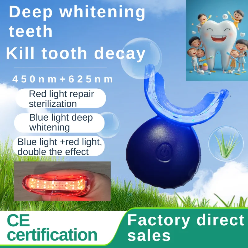 

Wireless portable LED magnetic rechargeable dental instrument for treating oral cavities and cleaning tartar