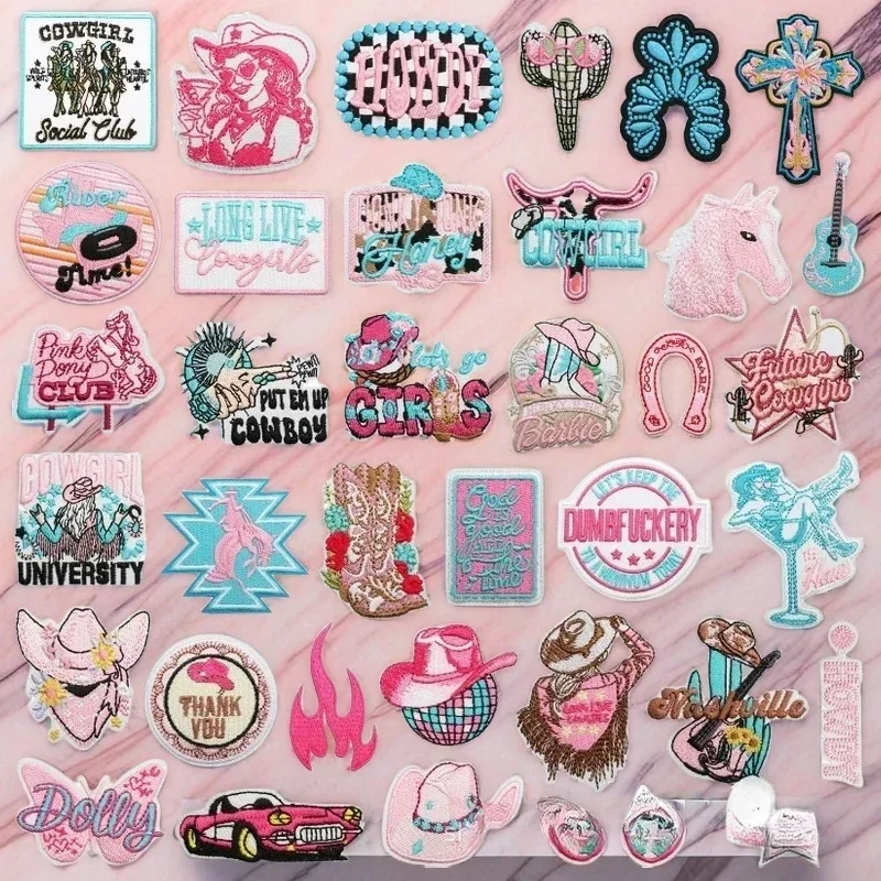 Western Cowherd Embroidery Cloth Sticker Clothes Decoration Western Girl Computer Embroidery Chapter Boy Ironing Western Style