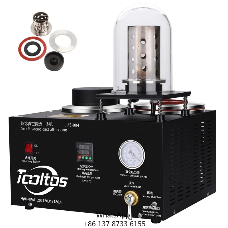 Jewelry Tools Metal Smelting Mold Casting Digital Vacuum Equipment Crucible Gold Metal Silver Refine Melting Suction CastMachine