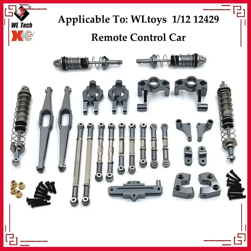 WLtoys-Kit De Varilla Amarre Diferencial Para Coche Escalada A Control Remoto, Piezas Mejora Metal, Adaptador Neumáticos 12429