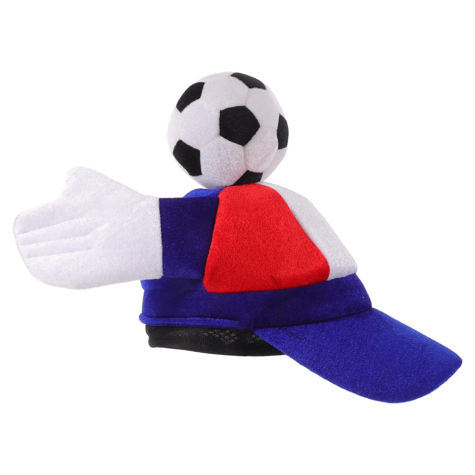 

Soccer Ball Costume Football Cap Clapping Hand Fan Day Party Hat Soccer Fans Cheering Celebration Accessory