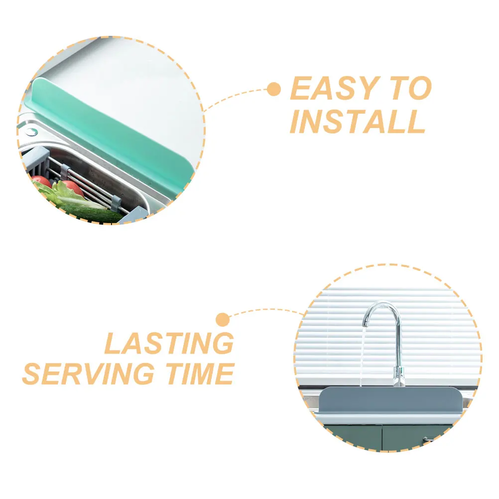 

2Pcs Anti Splashing Baffle Silicone Sink Guard Kitchen Small Size Water Baffle Splashing Proof Retaining Plates