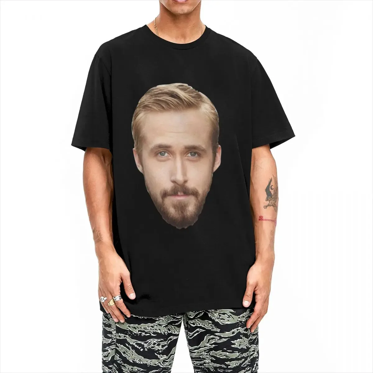 Ryan Gosling-T-shirt à col rond pour homme, t-shirt cool, lunettes sexy, 100% coton, t-shirts à manches courtes, vêtements grande taille