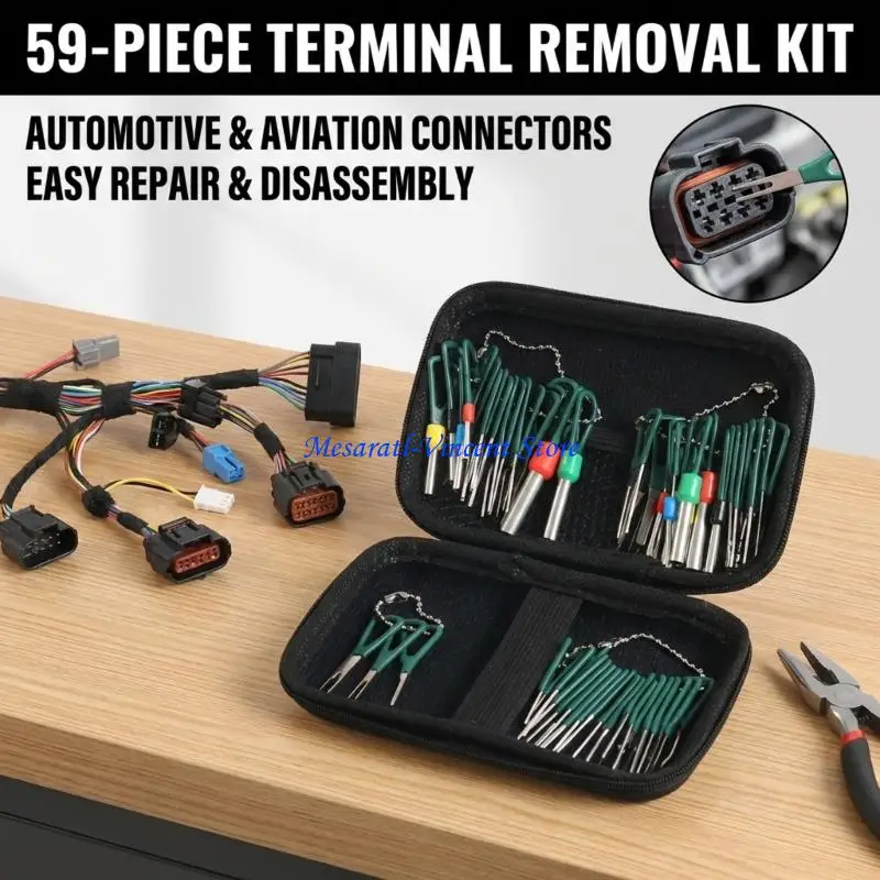 

A70F Pack of 59 Comprehensive Automotive Connector Disassembly Set Depinning Tool