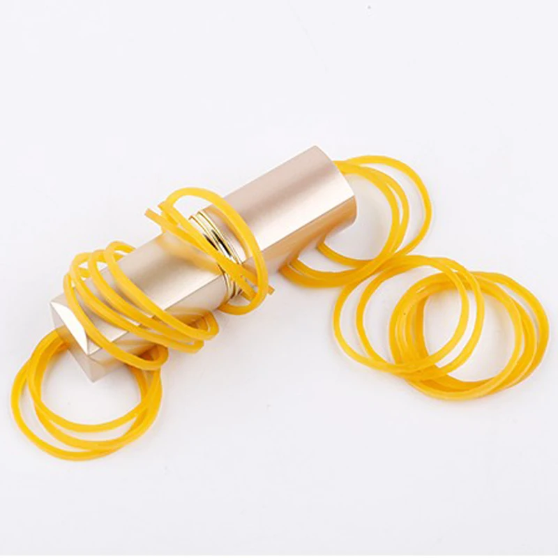 600 Pcs Elastic Band Yellow Rubber Bands High Elastic Rubber Band Stretchable Rubber Home Office Stationery Supplies Rubber