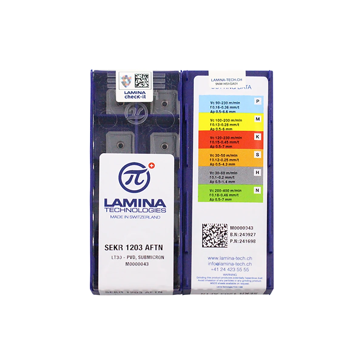 

LAMINA Original SEKR SEKR12 SEKR1203 AFTN LT30 Tool Inserts Carbide Milling Turning Milling Cutter