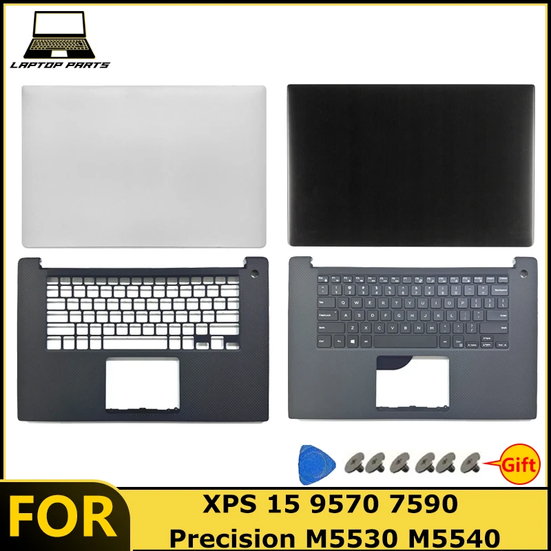Novo para XPS 15 9570 7590 Precision M5530 M5540 Tampa Traseira LCD/Tampa Superior Apoio para as Mãos/Caixa Superior/Teclado/com teclado retroiluminado