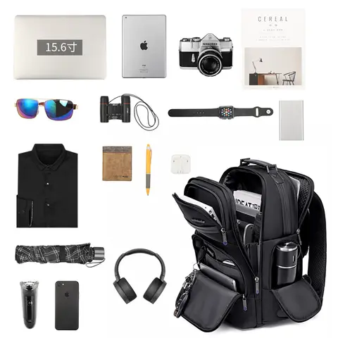 आर्कटिक हंटर हाई-एंड बिजनेस पुरुषों का ट्रैवल बैकपैक मल्टी-फंक्शनल एंटी-स्प्लैशिंग बड़ी क्षमता वाला कंप्यूटर बैकपैक 10 best sales आर्कटिक शिकारी - №5