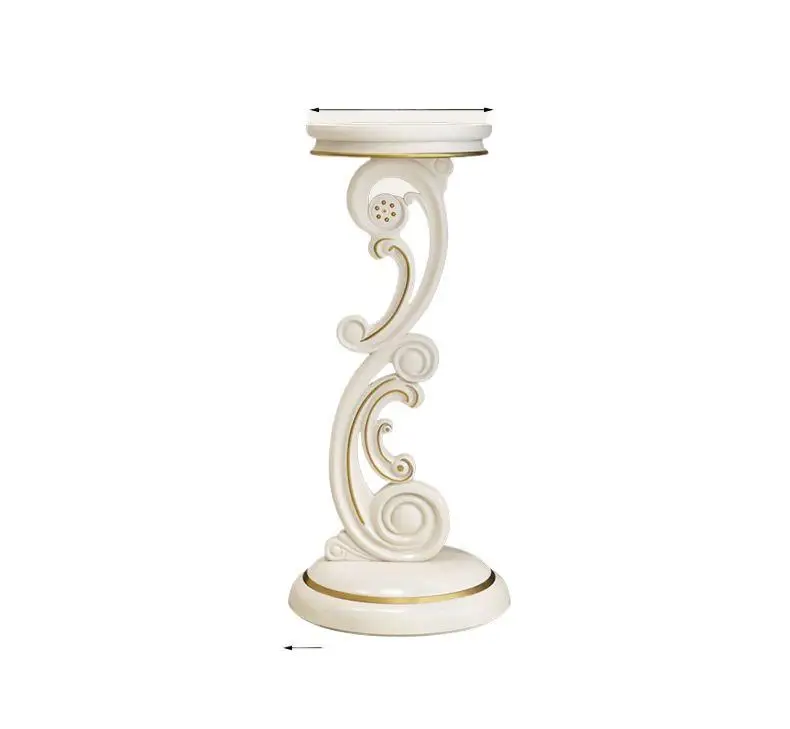 European flower stand simple balcony flower pot shelf multi-layer living room flower stand floor rack white imitation solid