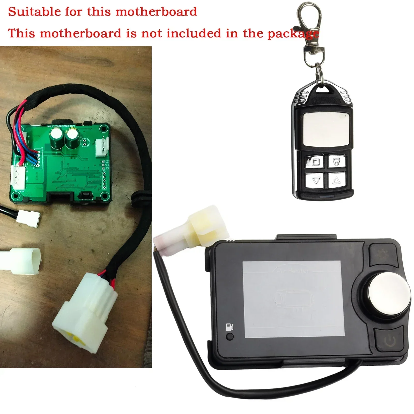 New 3 Wires LCD Monitor Remote Control 12V-24V Air Diesel Heater Auto Black Parking Controller Bluetooth- Remote Control