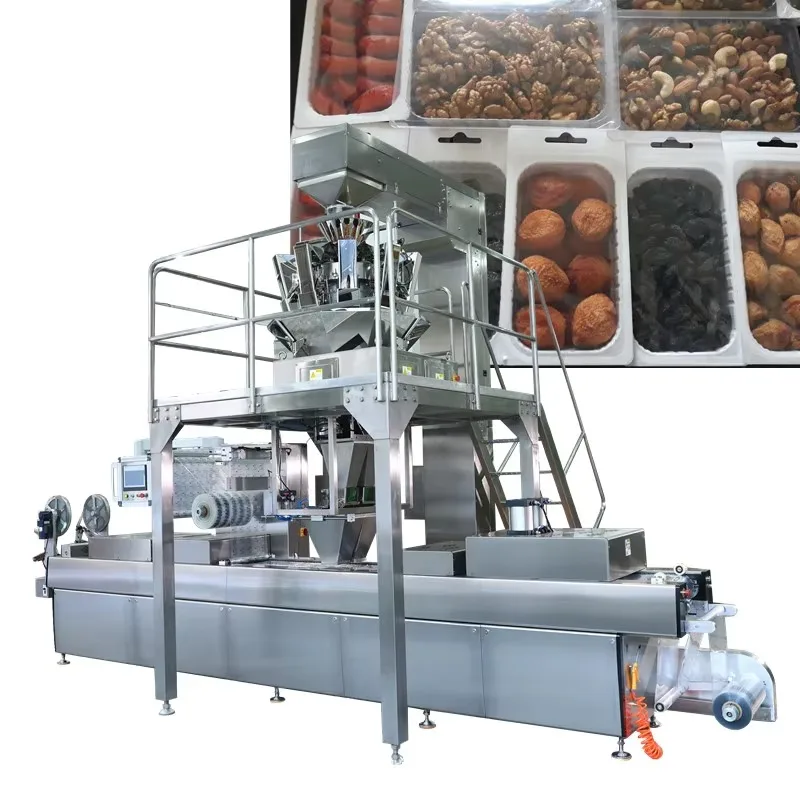 Automatic Dates Box Thermoforming Vacuum Packing Machine Weight Filling Sealer Sale Factory Direct Accept Custom