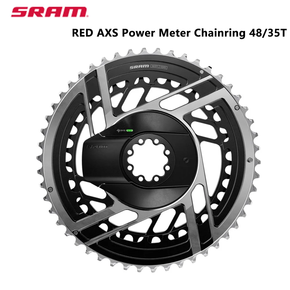 

SRAM RED AXS Измеритель мощности Корона Измеритель мощности велосипеда Зубчатый диск Звездочка 2x12S Двухдисковый измеритель мощности Звездочка 48/35T