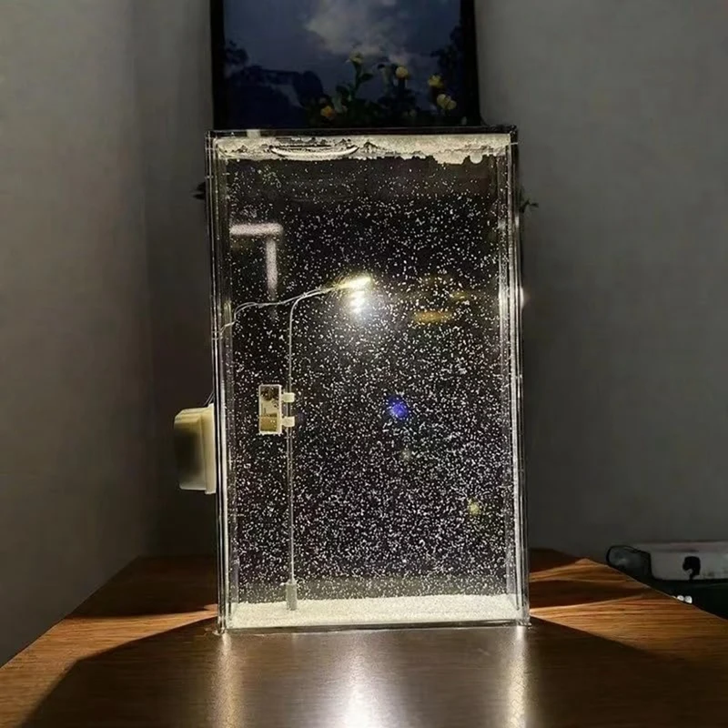 ABPQ-Snow Lamp Night Lamp Material Package, Snow Scene Road Lamp, Snow Scene Lamp, Snowflake Lamp, Snowflake Lamp DIY