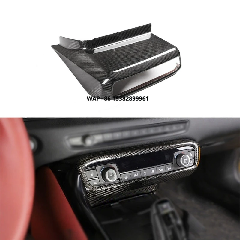 GR Supra A90 2019-22 Carbon Fiber Car Center Console Lower Panel Trim Cover Interior Accessories