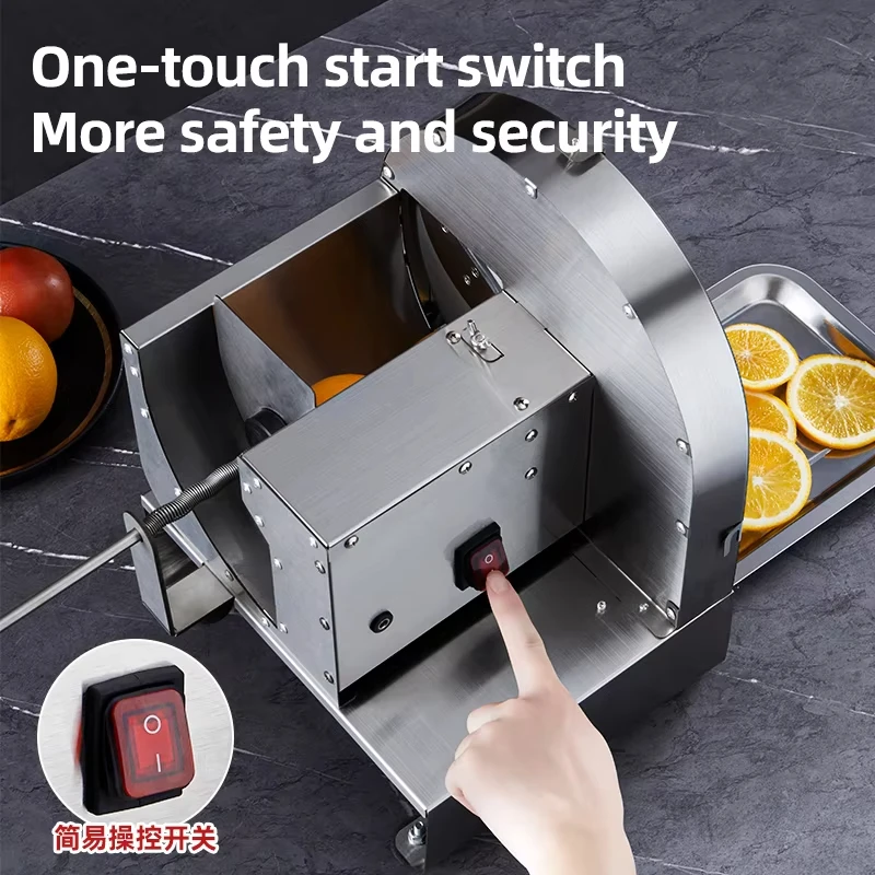 Affettatrice per verdure commerciale Taglierina automatica per frutta e verdura, robot da cucina industriale Spessore regolabile 0,2 mm-8 mm