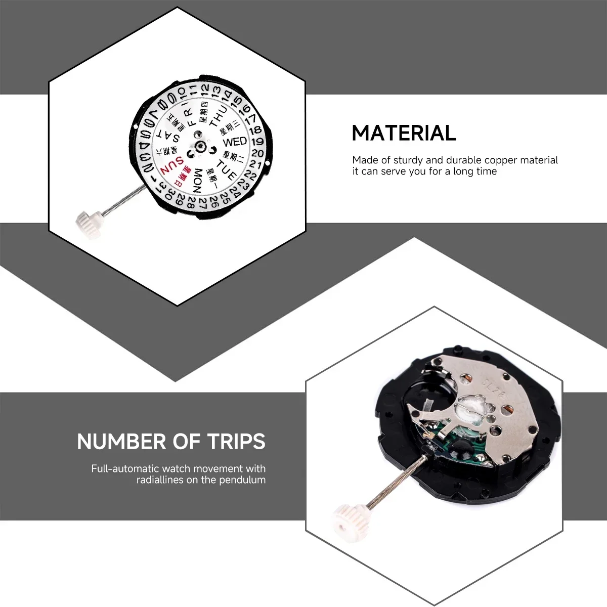 SL28/SL68/SL25 Three Hands Original Movement Date Display Gift Watch Wristwatch Parts Watch Repair Tool Watch Repair Accessories