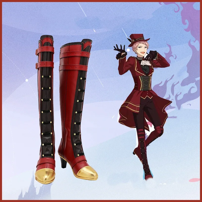 Itsuki Shu Cosplay Shoes Game Ensemble Stars Valkyrie Cosplay Boots PU Leather Shoes Halloween Carnival Props Custom Made