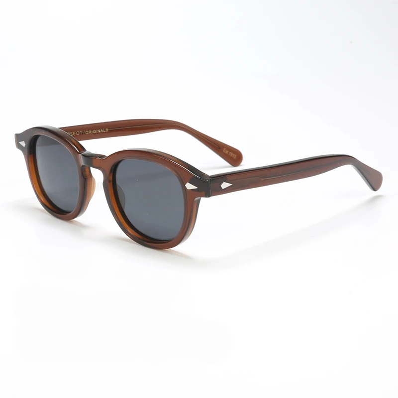 Johnny Depp Sonnenbrille für Herren und Damen, polarisierte Sonnenbrille im Lemtosh-Stil, Marken-Vintage-Acetat-Rahmen für Herrenbrillen