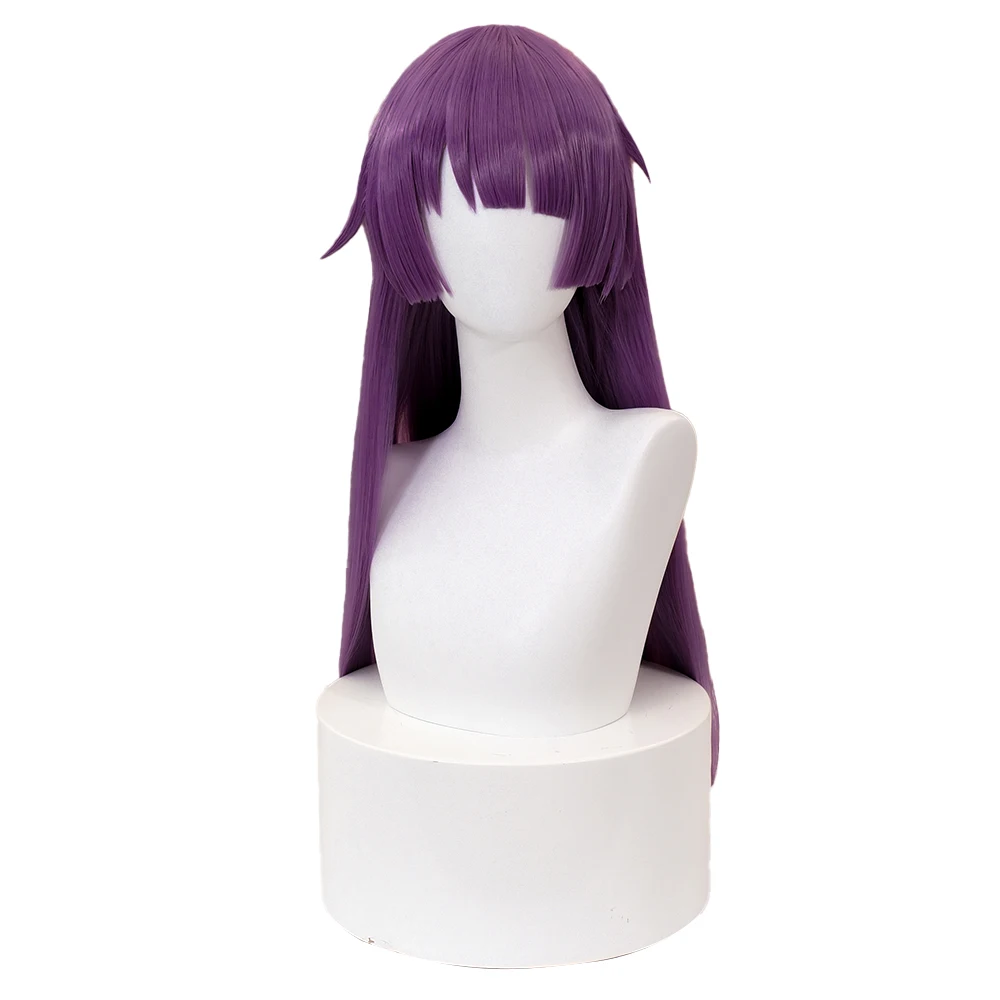 IN STOCK Senjougahara Hitagi Wig Anime Bakemonogatari DokiDoki Women 100cm Purple Monogatari Cosplay Hitagi Wig Free Wig Cap