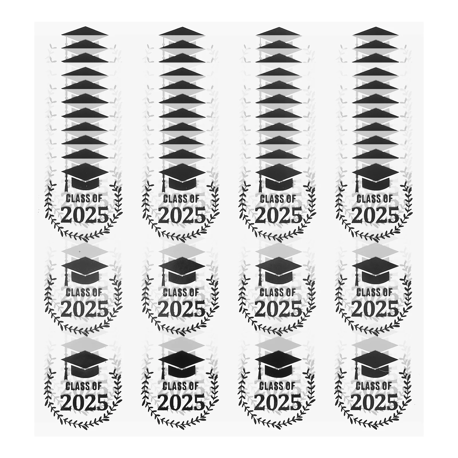 

120Pcs Graduation Cap Stickers Gold Foil Self-Adhesive for Envelopes Invitations Party Favors Graduation Season Decorations