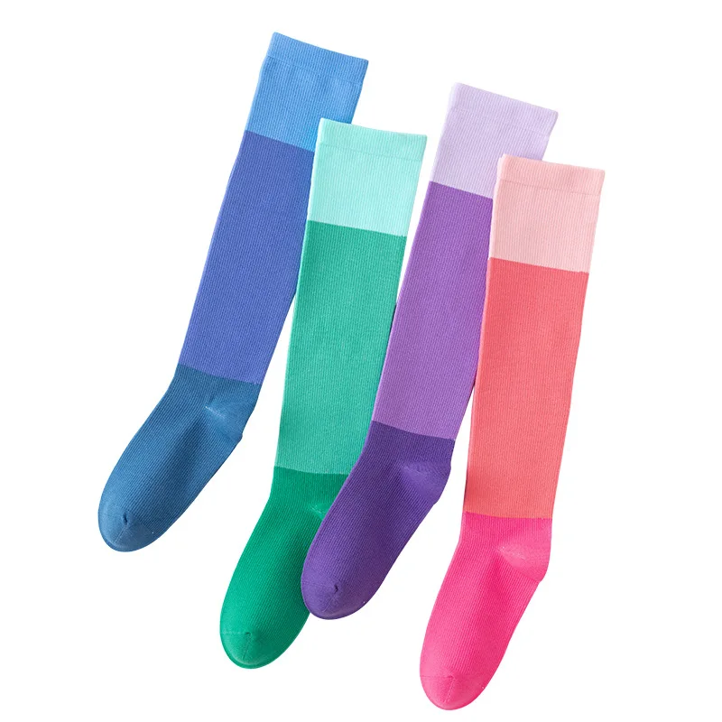 

Pressure Socks Thin Summer Long Jump Rope Running Calf Socks Speed Dry Color blocked Breathable Odor proof Sports Socks