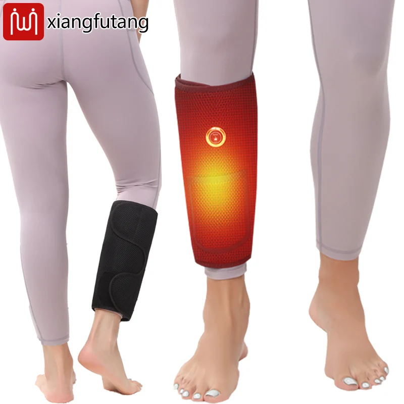 Electric Heating Calf Pad Leg Vibration Massager Winter Warmer 3 Heating Modes Heated Wrap for Arm Calf Muscle Relax