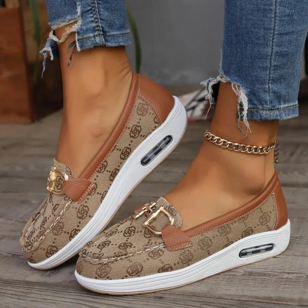 

Women Casual Platform Shoes 2024 Spring Autumn Designer Comfort Non Slip Loafers Ladies Wedge Platform Sneakers Zapatos De Mujer
