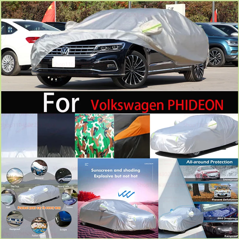 

Windproof Car Cover with Reflective Strip Auto Anti-UV Sun Rain Snow Dust Paint Protect Coverfor Volkswagen PHIDEON