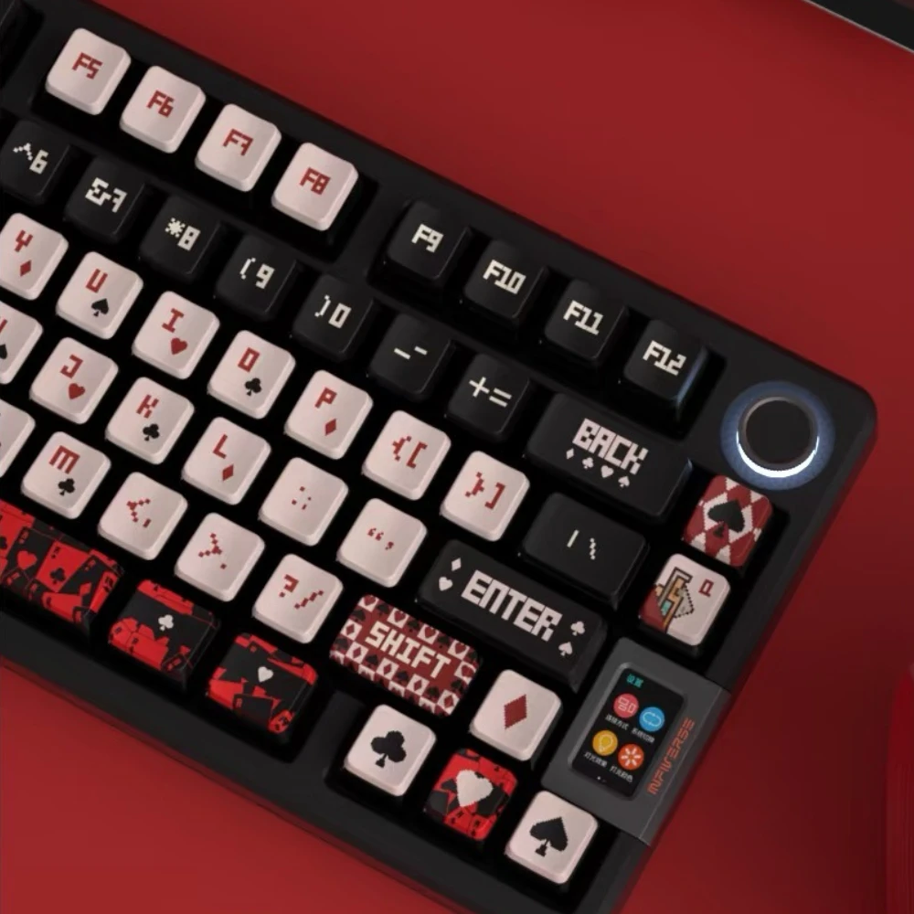 JOKER Theme Keycap Set 122 Key PBT+PC Custom Individuality Art Keyboard Cap OEM Profile Gaming KeyCap for Mechanical Keyboard