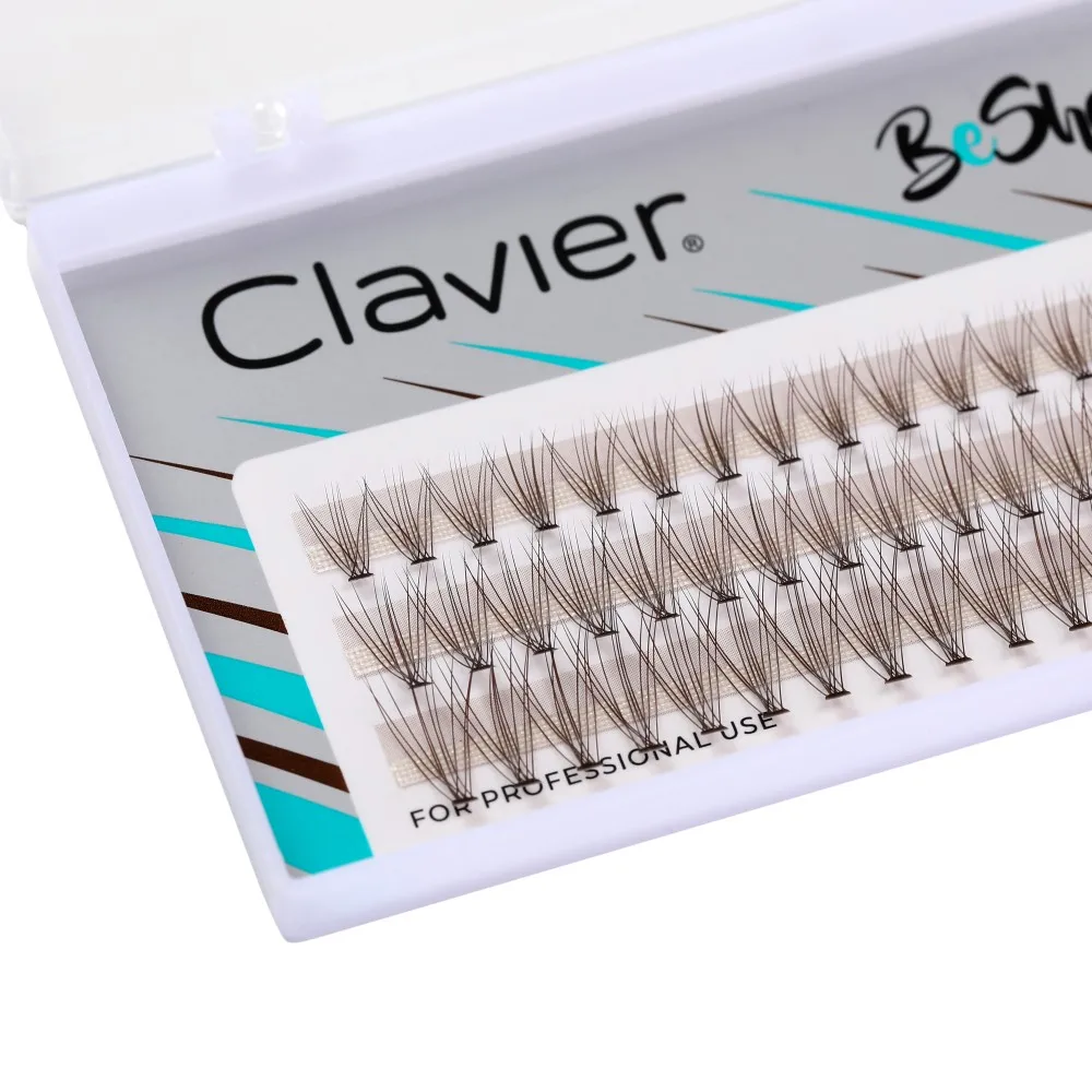 Clavier New Beshaped Brown Eyelashes Natural Tuft  Lash 10D Individual Cluster Eyelash Professional B Curling