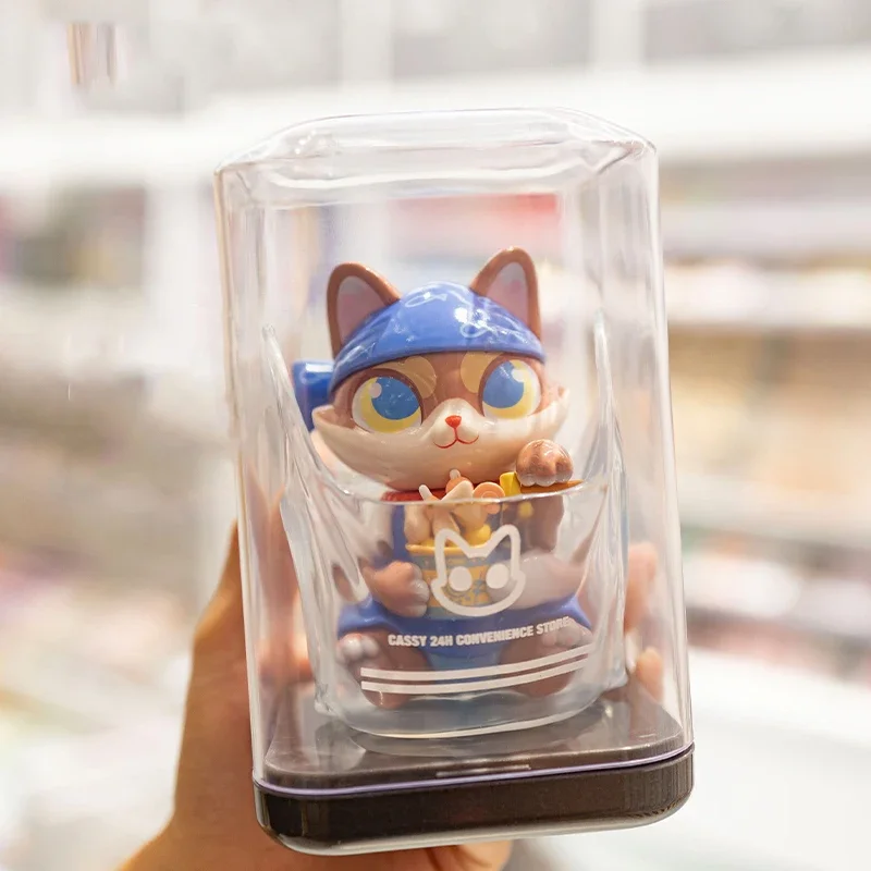 Cassy Cat 24H tienda de conveniencia caja aleatoria ciega Caja misteriosa Caja Misteriosa Kawaii modelo de escritorio figuras de anuncio regalo para niñas