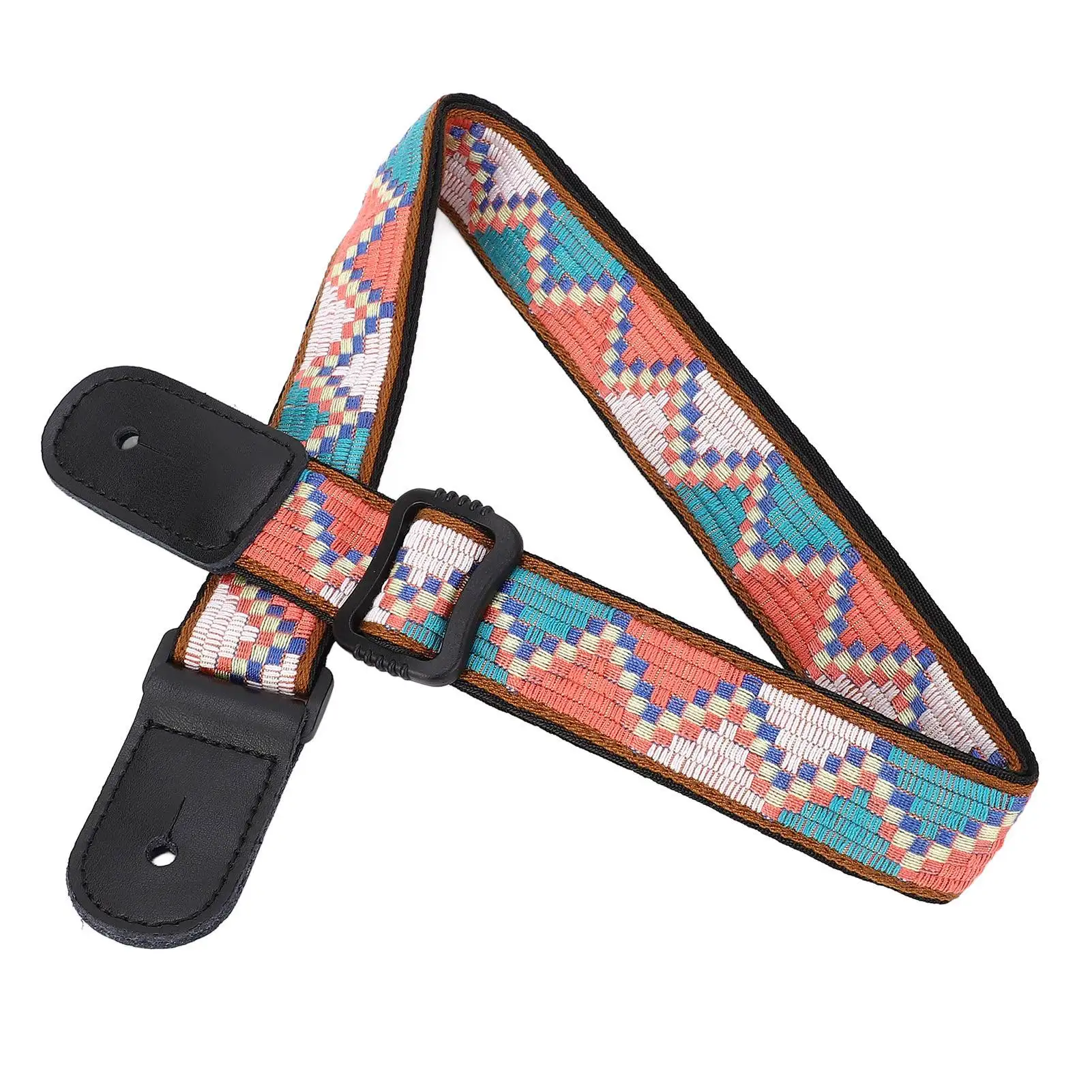 Ukulele Strap Length Adjustable Woven Nylon Uke Shoulder Strap Bohemian Ukulele Back Strap Easy Installation Ukulele Belt for