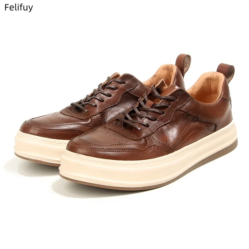 British Style Business Male Mens Genuine Leather Shoes Black Men Dress Shoes Summer Oxfords Spring Casual Shoes Fashion Flats