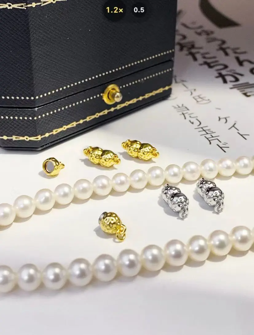 Wholesale DIY Magnetic S925 Sterling Silver Pendant Necklace Bracelet Clasp Hook Accessories for 5-8mm Pearls 5pcs/lot