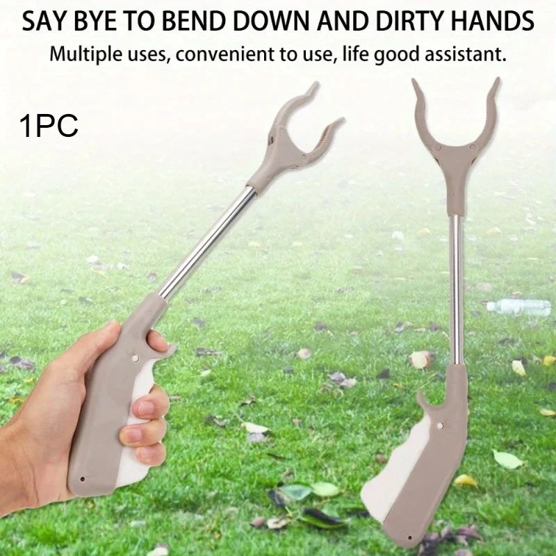 Heavy Duty Trash Grabber Picker Tool For Seniors, 15.8 Inch Reaching Assist Tool For Home & Outdoor Use