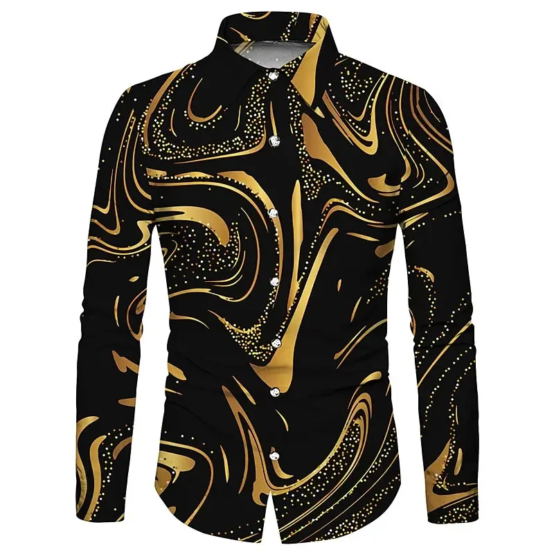 

Men colorful geometric pattern 3D printed long-sleeved shirt autumn casual men's clothing business party outdoor large size 6XL