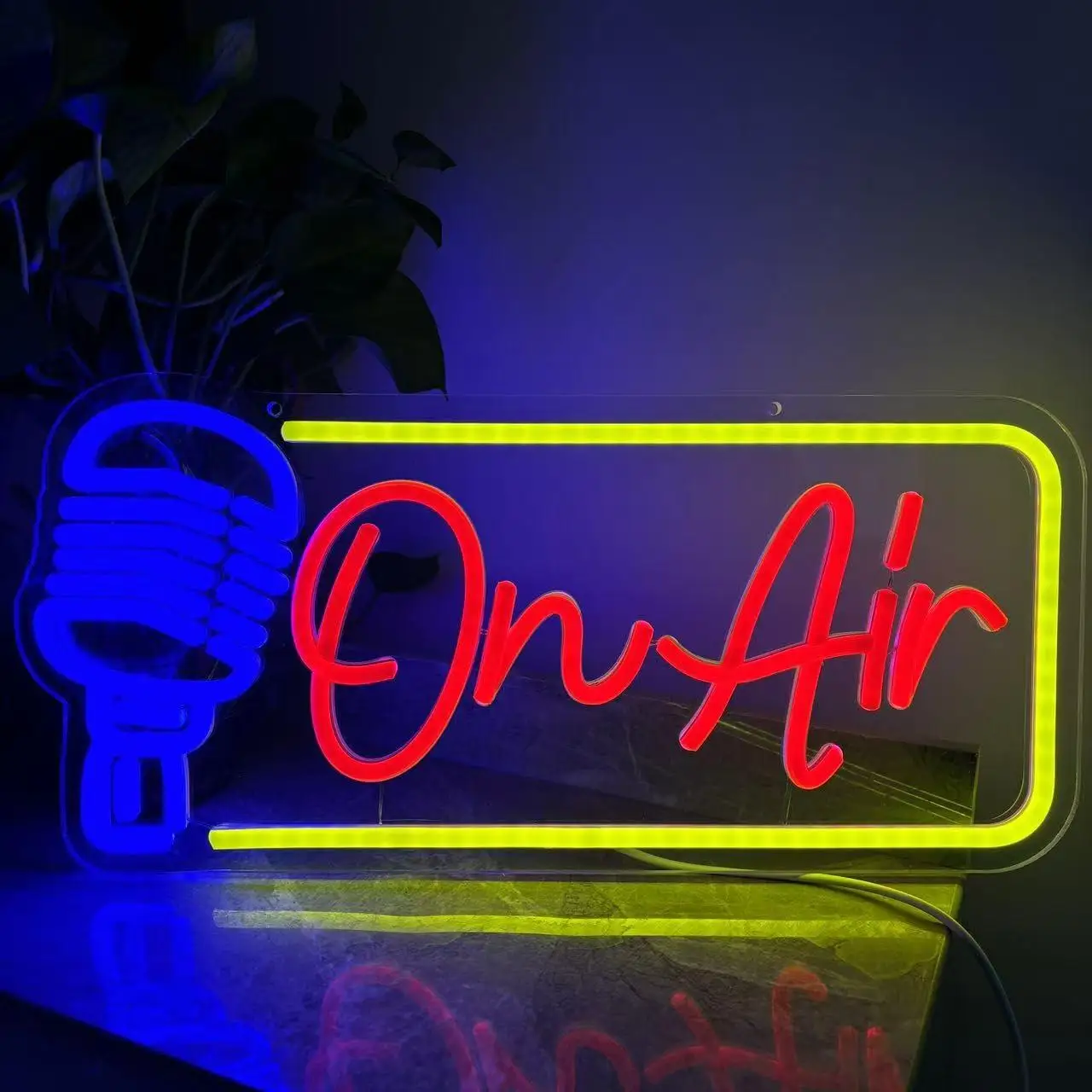 On Air Neon Sign USB Dimmable LED Neon Lights For Podcast Streaming Studio Broadcast Room Wall Backdrop Decoration Gifts