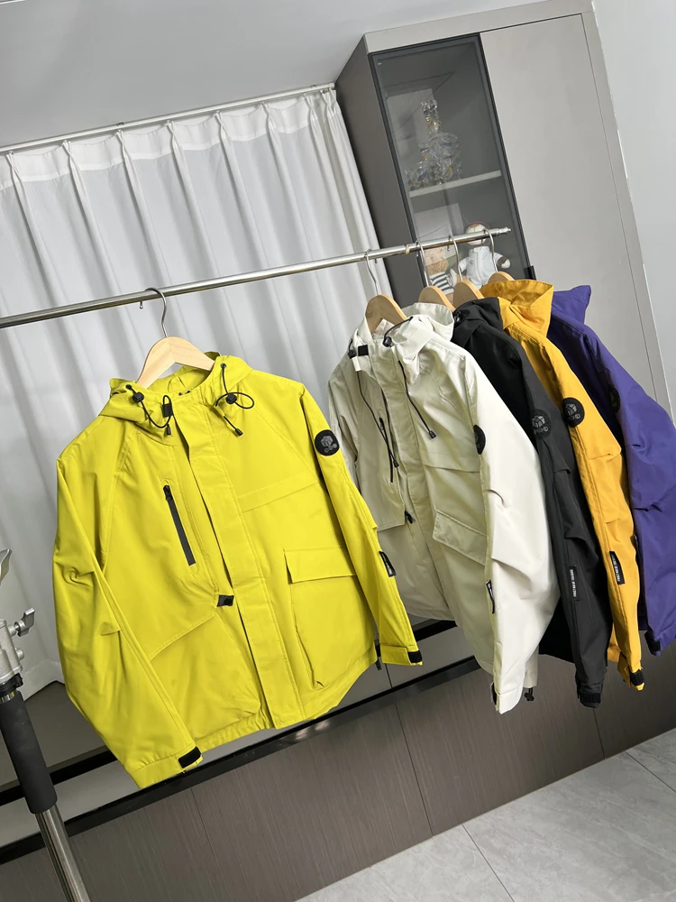 

Уличный костюм для скалолазания Jaet, техническая ткань, повседневная спортивная одежда для мужчин и женщин, осенний сезон, с капюшоном, на молнии, чистый цвет