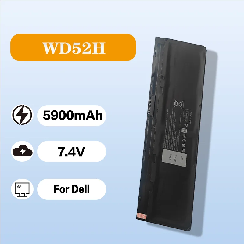 

Аккумулятор увеличенной емкости 7,4 В, 5900 мАч для Dell WD52H Latitude E7240 E7250 VFV59 W57CV
