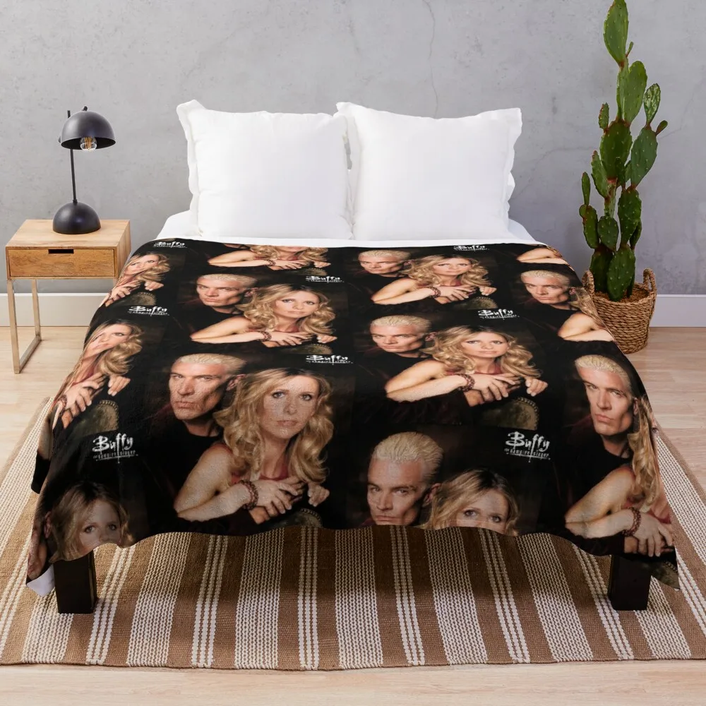 SPIKE - BUFFY Throw Blanket Blanket Luxury Moving Blanket Custom Blanket