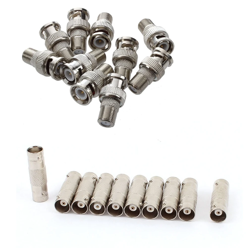 

N82R 10Pcs BNC Male To F Female CCTV Camera Coax Cable Connector & 10Pcs BNC Female CCTV RG59 Coaxial Cable Connector