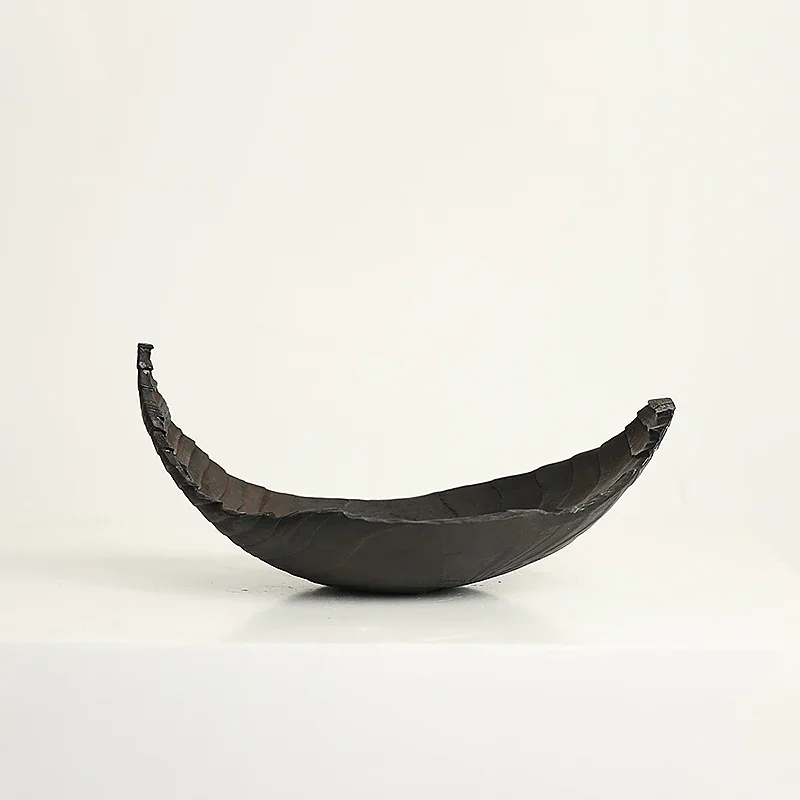 

Wooden carbonized ornaments, black Japanese style, quiet wind, home model ro