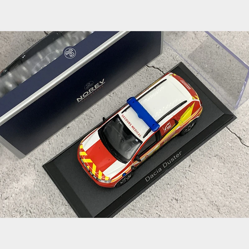 Norev diecast 1/43 escala vintage dacia espanador motor de bombeiros polícia liga modelo carro coleção exibição brinquedo presente lembrança