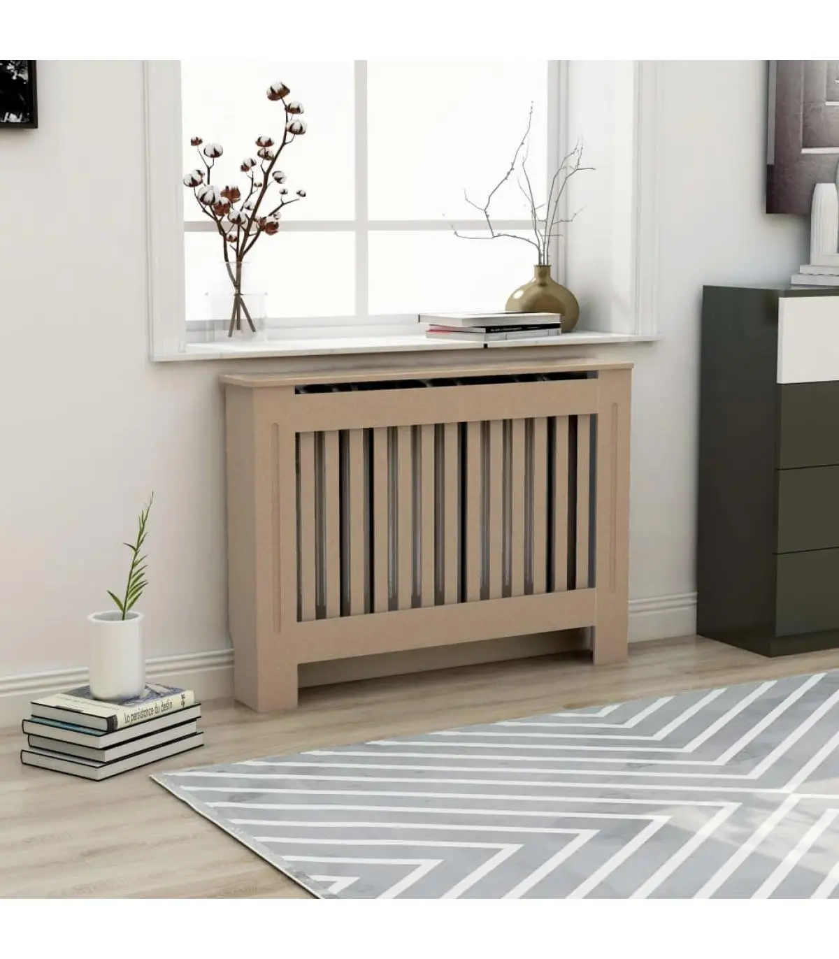 Accessories for heating radiators MDF radiator cover 112x19x81 cm