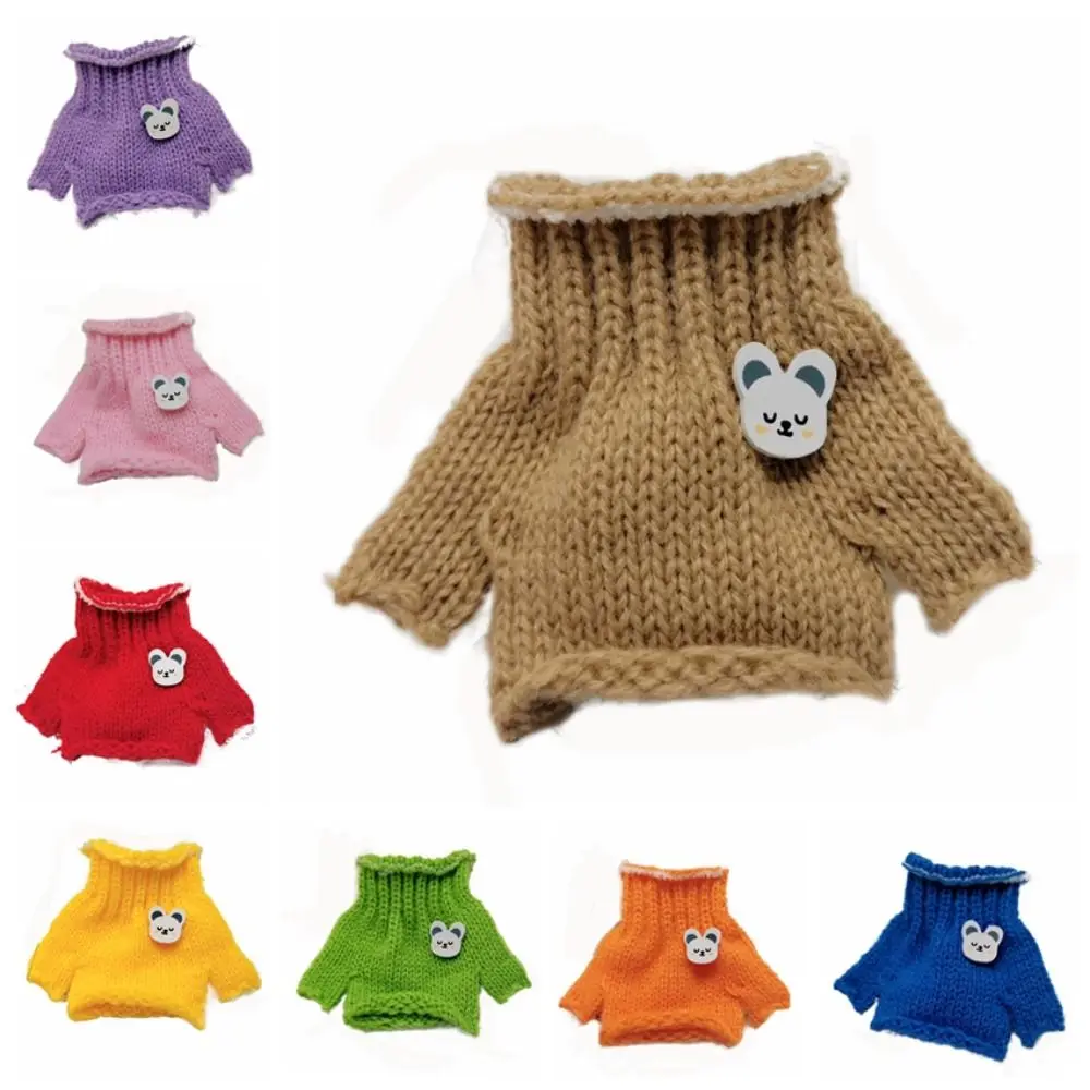 Doll Sweater Clothes for 14cm Plush Dog Toy Accessories for Ob11/1/12 Bjd Doll Plush Toys Cartoon Doll Clothing Child Gift Toy