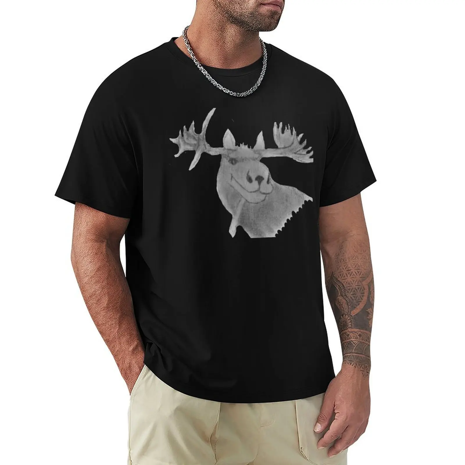 

Moose head T-Shirt basketball graphic tees funny gifts designer t shirt men