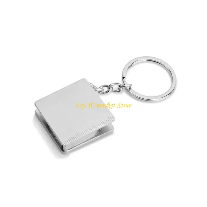 D7YC multifuncional 130cm llavero retráctil regla materiales metálicos cinta métrica bolsillo para artesanos diseños