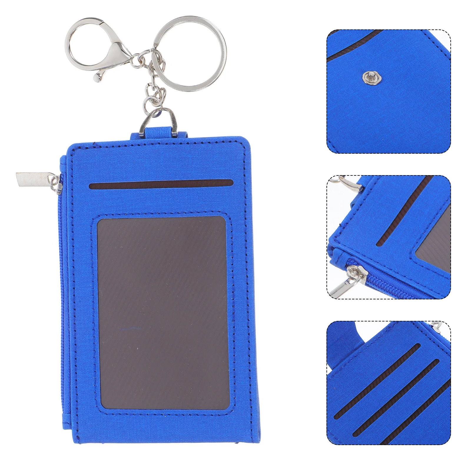 

PU Material Card Holder Keychain for Credit Id Badges Bus Passes Easy Carry Card Holder with Key Ring Badge Sleeve